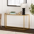 thumbnail image 5 of Evelyn&Zoe Levi 55" Wide Trapezoid Console Table, Brass, 5 of 9