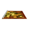 thumbnail image 2 of Ahgly Company Machine Washable Indoor Rectangle Abstract Yellow Contemporary Area Rugs, 2' x 4', 2 of 4