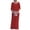 Red, variant on Youpwaven Women's 2-Piece Sequin Patchwork Outfit, Batwing Sleeve Round Neck Top & Wide Leg Pants Set for Party Cocktail Wedding Guest