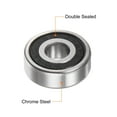 thumbnail image 4 of Uxcell 604-2RS Deep Groove Ball Bearings 4x12x4mm Chrome Steel ABEC1 Z2 8 Pack, 4 of 5