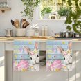 thumbnail image 4 of Light Blue Easter Kitchen Towels Set of 2, Spring Easter Bunny Eggs Floral Wooden Absorbent Dish Towels for Kitchen, Microfiber Hand Towel, Quick Drying Tea Towel for Cleaning Decorative Dishcloths, 4 of 7