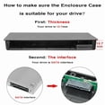 thumbnail image 5 of USB3.0 External DVD Enclosure Hard Plastic Case for Laptop Notebook Case without Optical Drive ,Wide Compatibility, 5 of 5