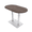 Natural Eucalyptus w/Silver Base, variant on Racetrack Bistro Height Meeting Table Double Metal Base 34x70 Bar Table