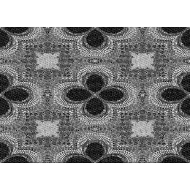 Ahgly Company Machine Washable Indoor Rectangle Transitional Dark Gray Black Area Rugs, 6' x 9'