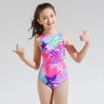 thumbnail image 4 of Swimsuits For Girls Summer Print Professional Training Swimwear Fashion Clothes Girls Bathing Suit Size 3XS Hot Pink, 4 of 6