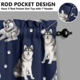 thumbnail image 5 of Dog Print Kitchen Curtains 36 Inch Short - 3 Panel Set, Cute Puppy & Floral Design, Rod Pocket Pet Lover Curtains 100% Polyester, Paw & Bone Pattern for Kitchen, Living Room, Bedroom, Easy Wash, 5 of 6
