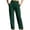 Dark Green, variant on Womens Wide Leg Palazzo Linen Pants High Waist Split Ankle Casual Lounge Beach Vacation Pants 2026 Spring Summer