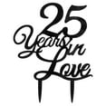 thumbnail image 5 of Raindrops 25 Years Classy Birthday Cake Topper Anniversary Cake Topper for Wedding Engagement Party, 5 of 8