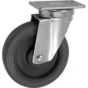CasterHQ - 5" X 1.25" LIGHT DUTY THERMO RUBBER WHEEL - SWIVEL CASTER - Light / Medium Duty Equipments