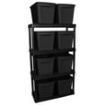 thumbnail image 6 of 4 Shelf Fixed Height Ventilated Medium Duty Storage Unit 14 x 32 x 54.5" Organizer System for Home, Garage, Basement, & Laundry, Black, 6 of 9