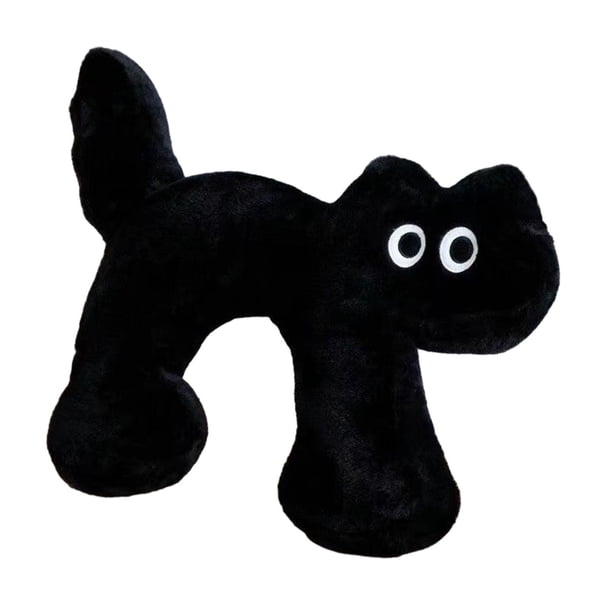 Juguete de peluche suave, decoración de animales, figurita, accesorios para fotos, cojín de peluche, almohada para sala de estar, sofá, recuerdo de , negro