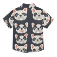 thumbnail image 2 of Dailycode Small Short Sleeve Button Down Shirts Cute Bulldog Dog Face Casual Shirt 3-10 Years, 2 of 9