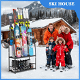 thumbnail image 7 of Ski Rack for Garage,Freestanding Snowboard Rack, Heavy Duty Steel Floor Stand Ski Organizer for Garage Basement, 7 of 7