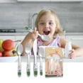 thumbnail image 2 of Promotion!Juego de cubiertos de conejo para niños de 4,cubiertos para niños de acero inoxidable,cuchara de entrenamiento para bebés pulida, 2 of 7