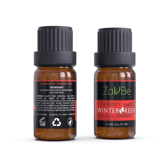Wintergreen Essential Oil | 100% Pure, Undiluted, Natural, Therapeutic Grade 10 mL (1/3 oz)