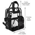 thumbnail image 2 of DALIX Small Clear Backpack Transparent PVC Security School Bag, 2 of 6