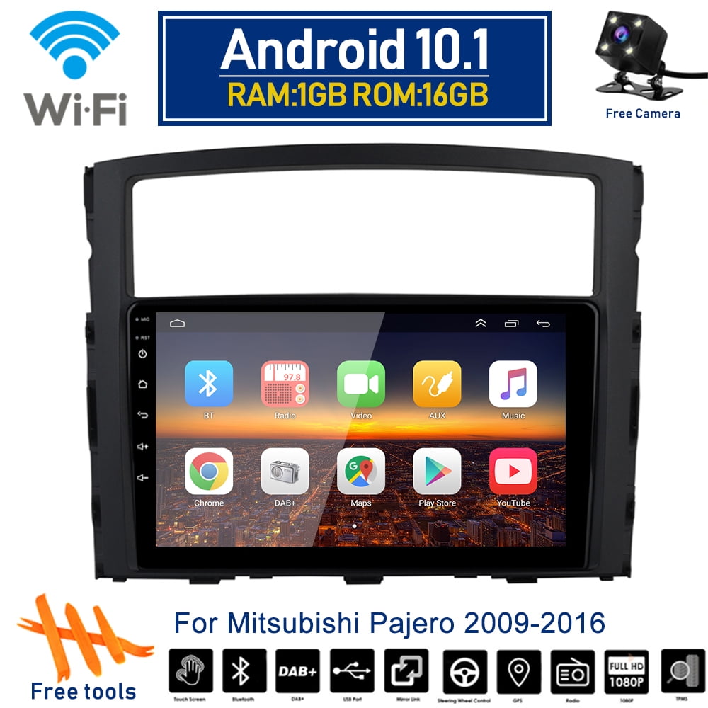 For Mitsubishi Pajero 2009-2016 Android 10.1 Car Stereo Radio WiFi GPS Navigation 9 1GB16GB Bluetooth FM, Rear View Touch Screen IOSAndroid Phone
