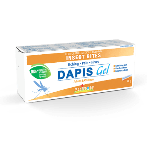 Boiron Dapis Gel, tube de 40 g, Médicament Homéopathique Soulage la Douleur, les Démangeaisons et l'Urticaire des Piqûres d'Insectes
