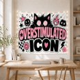 thumbnail image 5 of Hypnotic Spiral Eye Black Cat on White Background with Doodles Energetic Maximalist for Teen Girls Edgy Graffiti Art Decor Birthday Gift Tapestry Wall Hanging for Bedroom and Dorm, 5 of 7