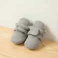 thumbnail image 6 of Baby Fleece Booties Newborn Unisex Booties Non-Slip Newborn Infant First Walkers Warm Shoes House Slippers for Baby Boys & Baby Girls Toddlers Dark Gray 0-6 Months, 6 of 6