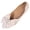 Beige, variant on Women Round Toe Full Wrap Flats Rhinestone Bow Ornament Soft Anti Slip Sole Comfort Insole For All Season Commute And Casual Daily Use Beige