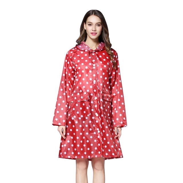 Mode Mignon Points Imperméable Femmes Poncho Imperméable Veste de Manteau Extérieur Porter