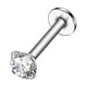 thumbnail image 1 of Pendientes de acero inoxidable para labios, aros, piercings para labios, varilla larga de circonita de 1,2 mm, piercings para el hueso de la oreja, accesorios de moda para perforaciones, 1 of 1