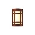 thumbnail image 1 of Justice Design CER-5485-TRAM Ambiance - Small ADA Craftsman Window Open Top and Bottom Wall Sconce Mocha Travertine Incandescent Choose Your Options, 1 of 7