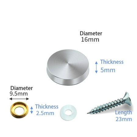 

8Pc Decorative Table Mirror Screw Cap Nails Advertising Mirror Nail Fasteners