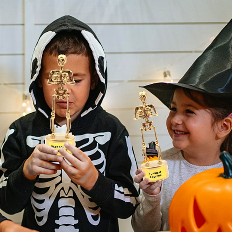 6X Halloween Best Costume Skeleton Trophies, Halloween Skull Party