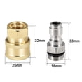 thumbnail image 2 of Uxcell M14x1.5 Male & Female Thread Brass & Stainless Steel Quick Connect Kit, 2 of 5