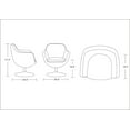 thumbnail image 2 of Manhattan Comfort Caisson Faux Leather Swivel Accent Chair in White, 2 of 2