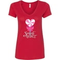 thumbnail image 3 of Inktastic Sweetheart-valentine Lollipop Women's V-Neck T-Shirt, 3 of 5