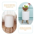 thumbnail image 3 of Supahbadd Tall Office Trash Can with Lid, White Bedroom Garbage Bin, ABS and PP Plastic Wastebasket, 3 of 6
