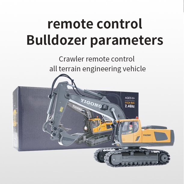 Control remoto Excavadora pesada 1/20 Camión 11CH Crawler 2.4G RC Coche con 3 baterías Ehuebsd libre de BPA