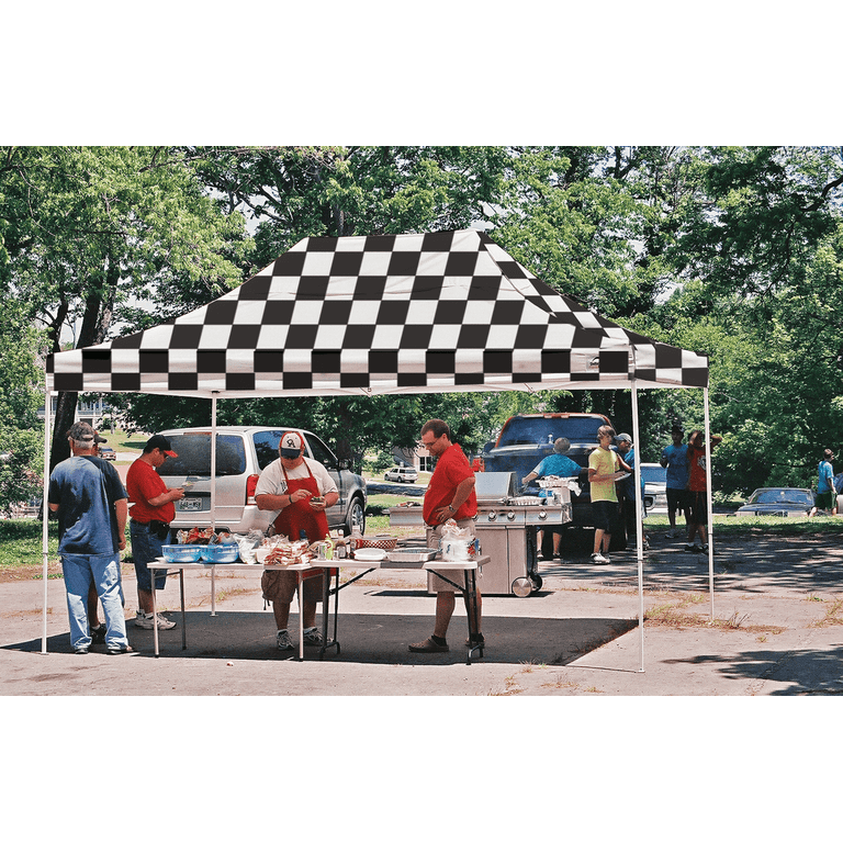 lotus overvældende Kommunist 10' x 15' Pro Pop-up Canopy Straight Leg, Checker Flag Cover - Walmart.com