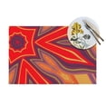 thumbnail image 4 of YFYANG Washable Heat-Resistant Placemats, 70% PVC/30% Polyester, Red Abstract Star Kitchen Table Mat, 12" x 18" 6 Piece, 4 of 6