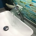 thumbnail image 4 of Novatto GF-011CH-C Squared Waterfall Clear Glass Vessel Faucet in Chrome, 4 of 5