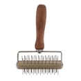 thumbnail image 2 of ckepdyeh Stainless Steel Wheel Pizza Bread Needle Punchers Roller Pie Pastry Dough Pitter Wooden Handle, 2 of 8