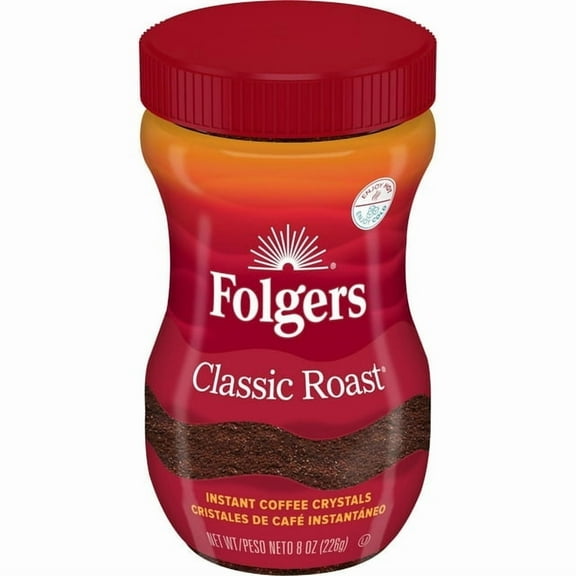 2 Pack Folders Classic Roast Instant Coffee, 8 oz Jar