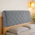 thumbnail image 6 of Thickened Elastic Headboard Protector Cover - Stretchable Soft Padded Bed Guard, Noise Reduction, Dustproof, Easy Install, Machine Washable, Full Wrap Design for Ultimate Protection Gray, 6 of 6