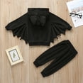 thumbnail image 4 of Actoyo Toddler Boys Girls Halloween Bat Hooded Fleece Jacket Sweater + Pants Outfits Set, 4 of 9