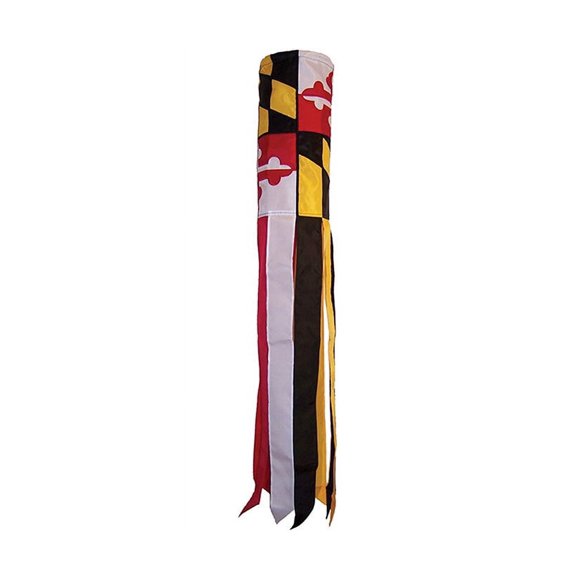 In the Breeze 4179 — 40-inch Maryland Windsock — Maryland State Flag Windsock, Travel Souvenir