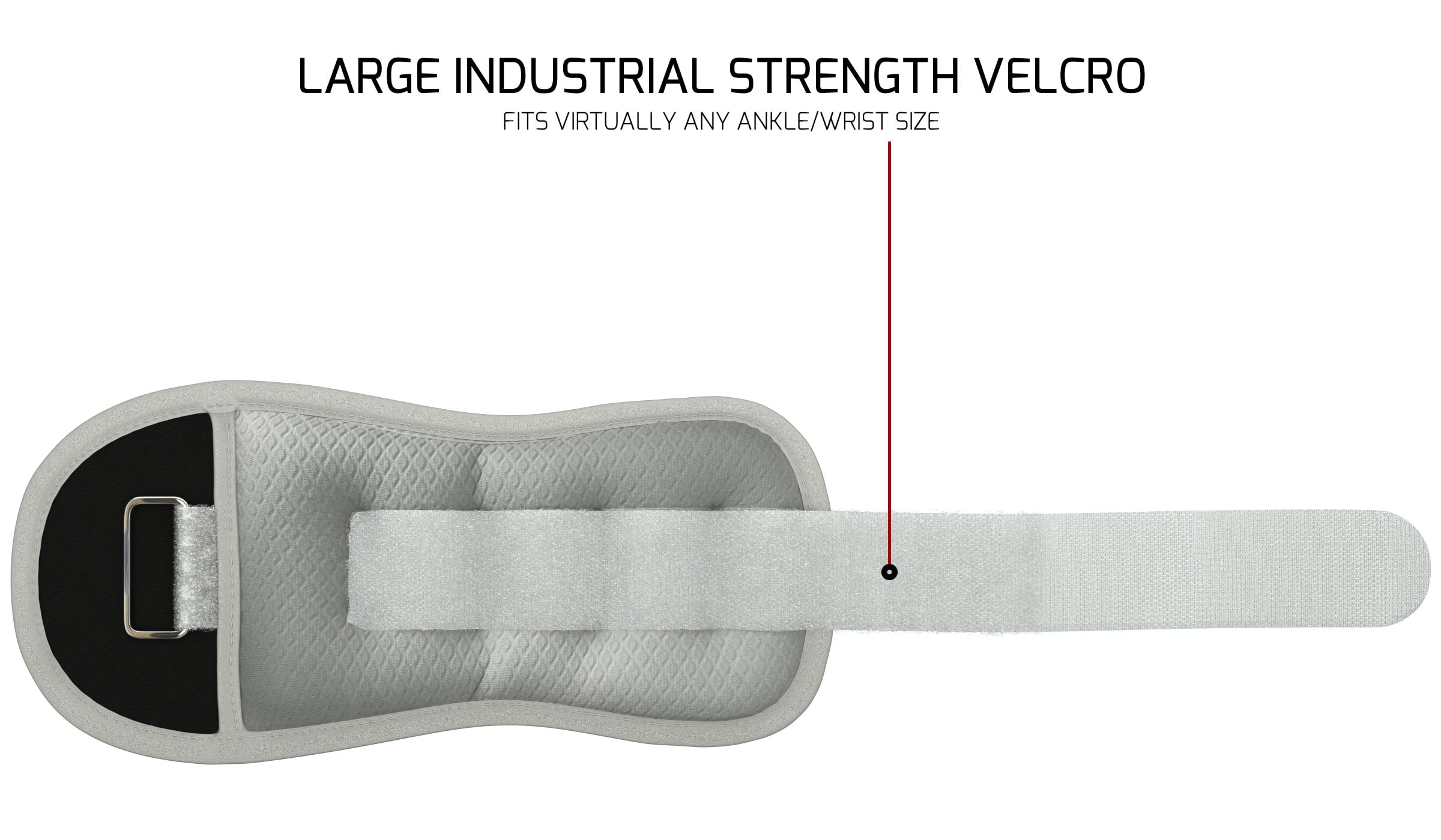 Nordic Lifting Adjustable 2lbs Grey Ankle Weights