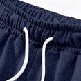 thumbnail image 6 of TKKCS Mens Cotton Cargo Shorts- Casual Breathable Elastic Wasit Summer Outdoor Loose Fit Drawstring Shorts With Multi Pockets Navy Size 2XL, 6 of 9