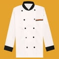 thumbnail image 1 of Ropa de trabajo de chef de manga corta de verano para pastelería fina, tienda de fideos, ropa de chef para hombres y mujeres, ropa de trabajo de cocina de manga larga transpirable, 1 of 5