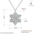 thumbnail image 3 of QQTDFG Rose Platinum Plated Necklace Pendant Snow Flake 20 Inches 1MM Lobster B129-Silver, 3 of 7