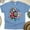 CarolinaBlue, variant on CMA Medical Assistant Graphic T-Shirt for Women, Colorful Floral Design, Gold, Size 3XL