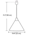 thumbnail image 2 of FSLiving Remote Control Pendant Light 1-Light H-Type Track Pendant Lamps Scandinavian Style Pendant Lights for Kitchen Hanging Lamp Modern Wood and Aluminium Light Customizable - Grey, 2 of 7