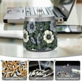 thumbnail image 6 of Yayeee Ashtray with Lid for Cigarette Smokeless Stainless Steel Home Ash Holder, Dark Floral, 6 of 7